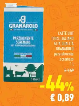 Conad Latte uht 100% italiano granarolo parzialmente scremato offerta