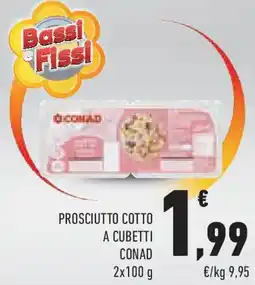 Conad Prosciutto cotto a cubetti CONAD offerta