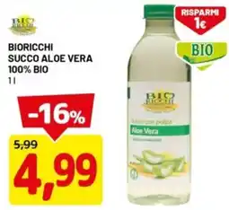 DPiù Bioricchi succo aloe vera 100% bio offerta