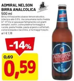 DPiù Admiral nelson birra analcolica offerta