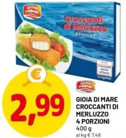 DPiù Gioia di mare croccanti di merluzzo 4 porzioni offerta