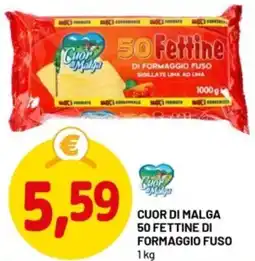 DPiù Cuor di malga 50 fettine di formaggio fuso offerta