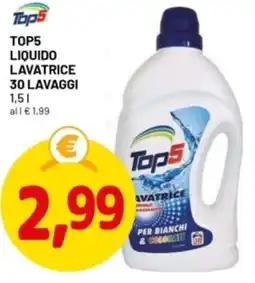 DPiù Top5 liquido lavatrice 30 lavaggi offerta