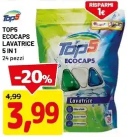DPiù Top5 ecocaps lavatrice 5 in 1 offerta