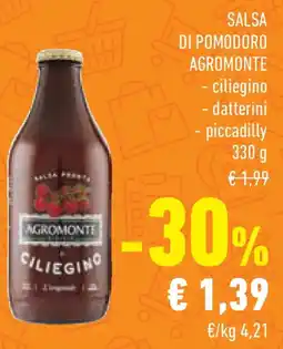 Conad Salsa di pomodoro agromonte ciliegino, datterini e piccadilly offerta