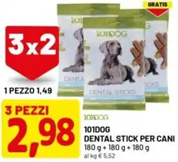 DPiù 101dog dental stick per cani offerta