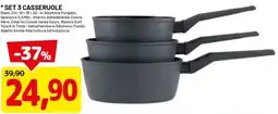 DPiù Set 3 casseruole offerta