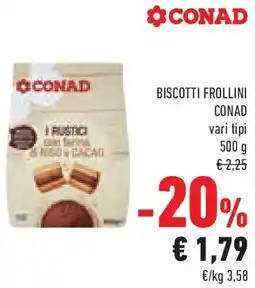 Conad Biscotti frollini CONAD offerta