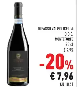 Conad Ripasso valpolicella D.O.C. MONTEFORTE offerta