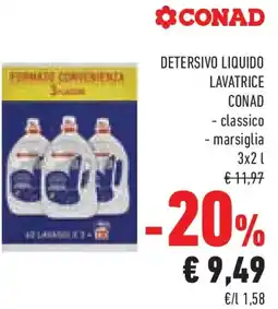 Conad Detersivo liquido lavatrice CONAD offerta