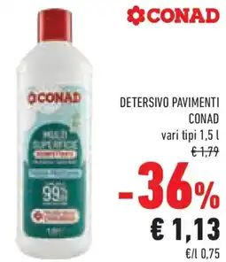 Conad Detersivo pavimenti CONAD offerta