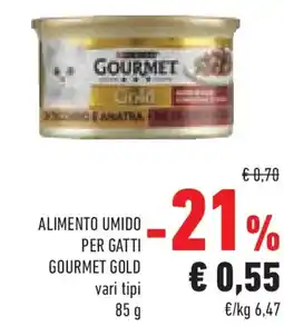 Conad Alimento umido per gatti GOURMET GOLD offerta