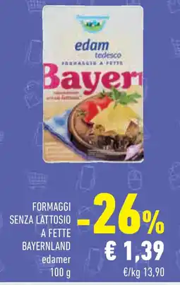 Conad Formaggi senza lattosio a fette bayernland edamer offerta
