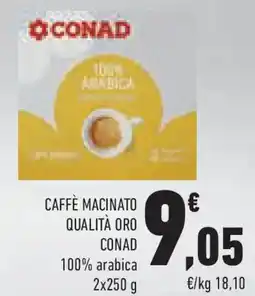 Conad Caffè macinato qualità oro CONAD offerta