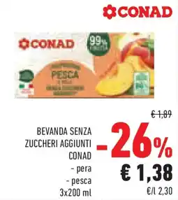 Conad Bevanda senza zuccheri aggiunti offerta