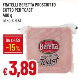 Galassia Fratelli beretta prosciutto cotto per toast offerta