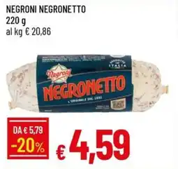 Galassia Negroni negronetto offerta