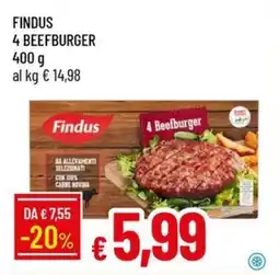 Galassia Findus 4 beefburger offerta