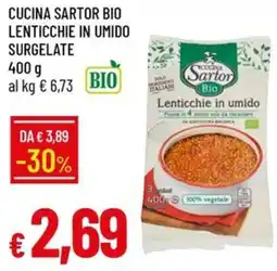 Galassia Cucina sartor bio lenticchie in umido surgelate offerta