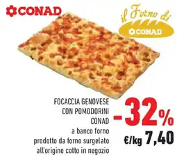 Conad Focaccia genovese con pomodorini CONAD offerta