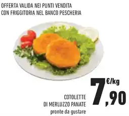 Conad Cotolette di merluzzo panate pronte da gustare offerta