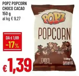 Galassia Popz popcorn choco cacao offerta