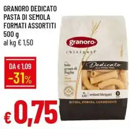Galassia Granoro dedicato pasta di semola offerta