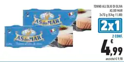 Conad Superstore Tonno all'olio di oliva AS DO MAR offerta