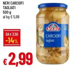 Galassia Neri carciofi tagliati offerta
