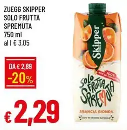 Galassia Zuegg skipper solo frutta spremuta offerta