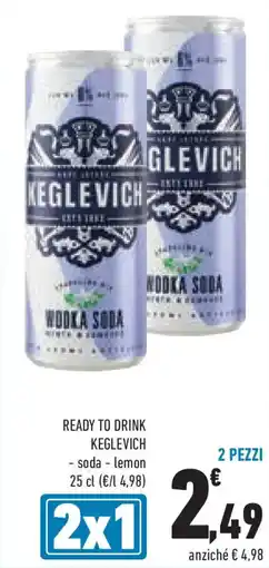 Conad Superstore Ready to drink keglevich soda e lemon offerta