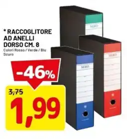 DPiù Raccoglitore ad anelli dorso cm. 8 offerta
