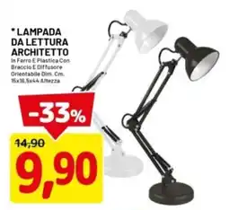 DPiù Lampada da lettura architetto offerta
