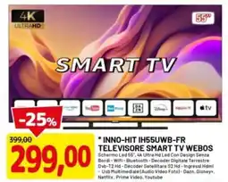 DPiù INNO-HIT IH55UWB-FR TELEVISORE SMART TV WEBOS offerta
