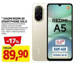 DPiù XIAOMI REDMI A5 SMARTPHONE GOLD offerta