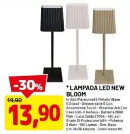 DPiù Lampada led new bloom offerta