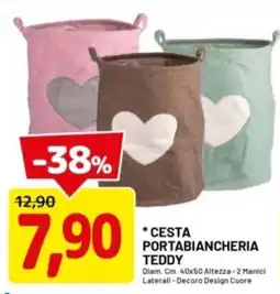 DPiù Cesta portabiancheria teddy offerta
