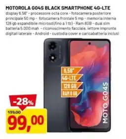 DPiù MOTOROLA GO4S BLACK SMARTPHONE 4G-LTE offerta