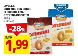 DPiù Divella grottoli con gocce di cioccolato / ottimini assortiti offerta