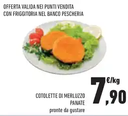 Conad Superstore Cotolette di merluzzo panate offerta