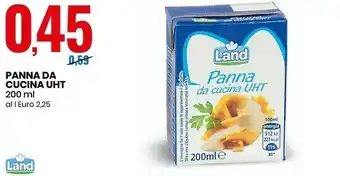 Eurospin Land - land panna da cucina uht 200 g(ml) offerta