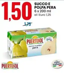 Eurospin Puertosol succo e polpa pera offerta