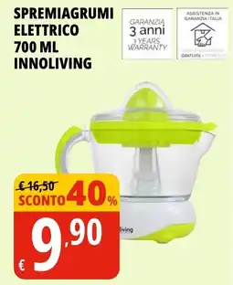 Tigros Spremiagrumi elettrico INNOLIVING offerta