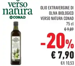 Conad Superstore Olio extravergine di oliva biologico VERSO NATURA CONAD offerta