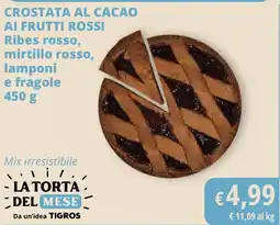 Tigros Crostata al cacao ai frutti rossi offerta