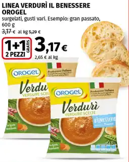 Ipercoop Linea verdurì il benessere OROGEL offerta