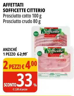 Tigros Affettati sofficette CITTERIO 2 pezzi offerta
