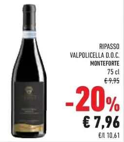 Conad Superstore Ripasso valpolicella D.O.C. MONTEFORTE offerta