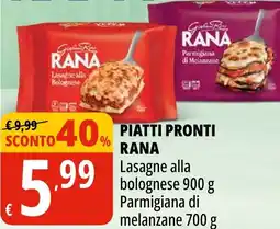 Tigros Piatti pronti RANA offerta