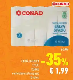 Conad Superstore Carta igienica 2 veli CONAD offerta